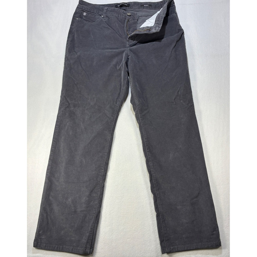 Bandolino Mandie Corduroy Pants Women 16 Average Straight Leg Stretch Gray